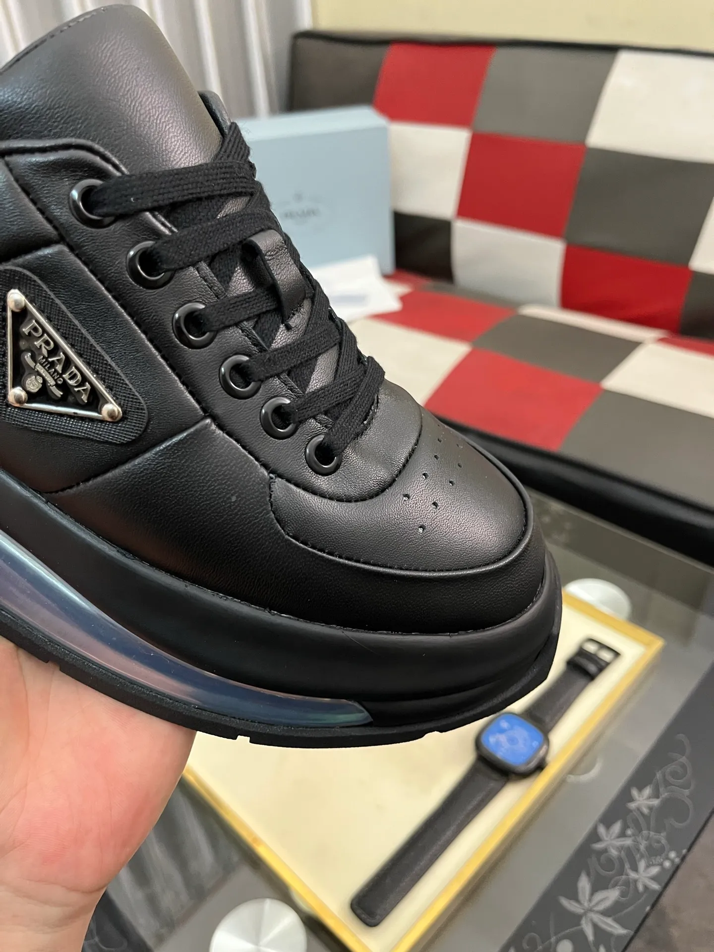 Men's Men's Shoes💰640⌚️⌚️《PRADA*》The latest and most popular casual shoes, top brand [seduce] luxury~purchase, top~quality. [Strong] The upper is made of imported breathable cowhide with cloth material ➕ breathable sheepskin feet (•) and fine workmanship. Code number: 38-442️⃣Colors available